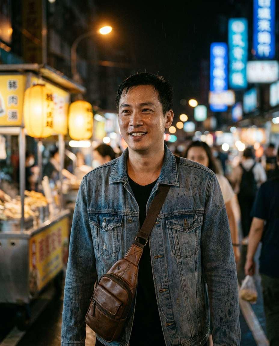 night market portrait photo