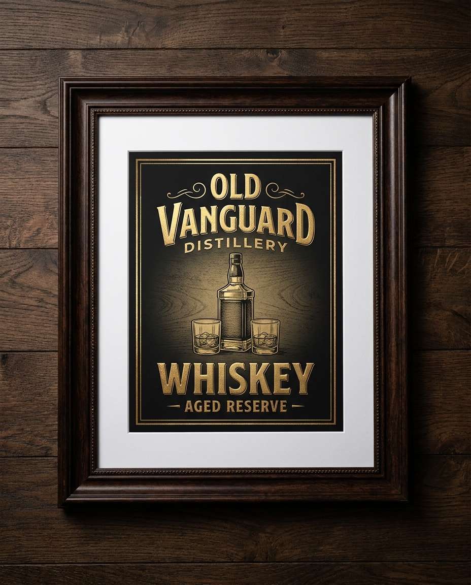 black gold label photo