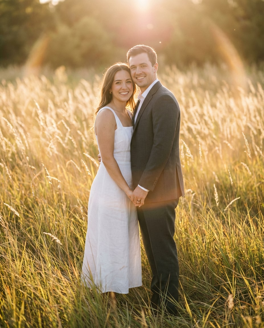 engagement field moment photo