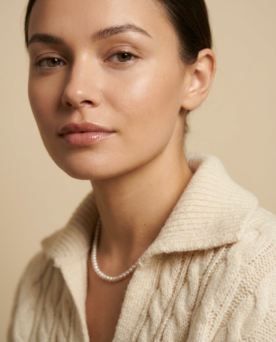 pearl necklace detail photo