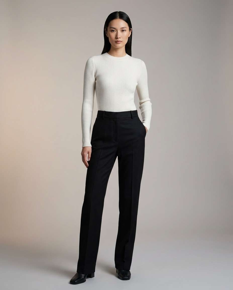 sleek black pants photo
