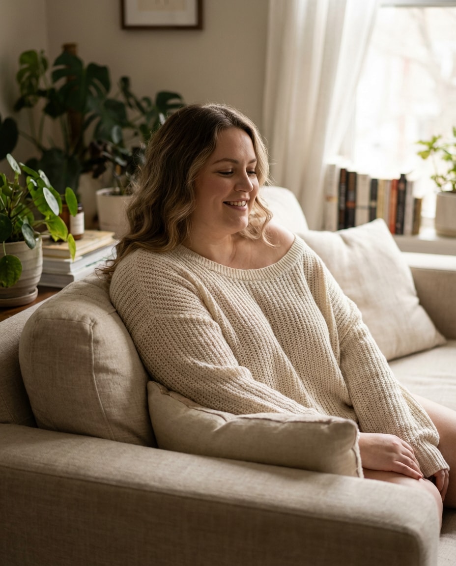 plussize cozy portrait photo