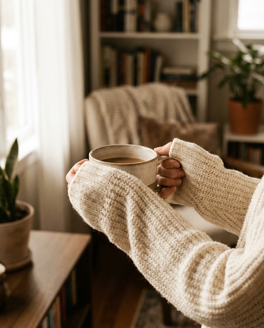 hands and sleeves closeup photo