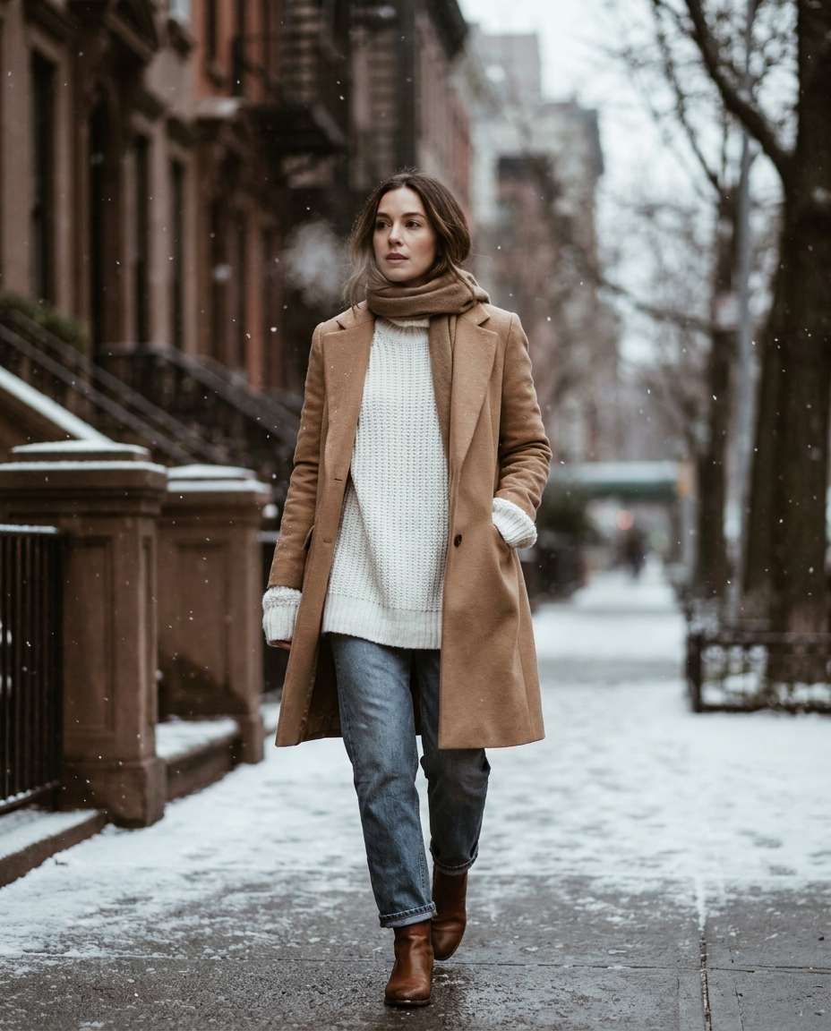 snowy street chic photo