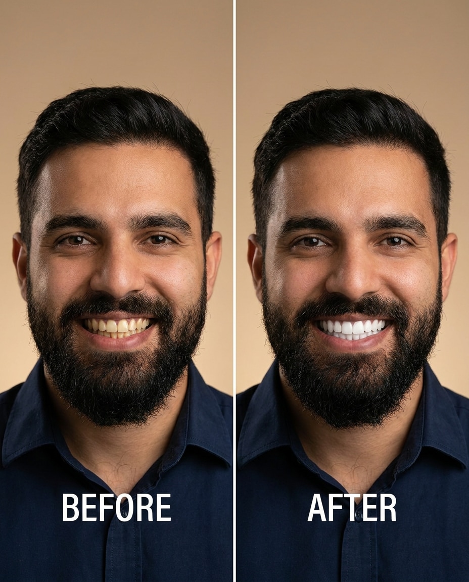 beard shadow balance photo
