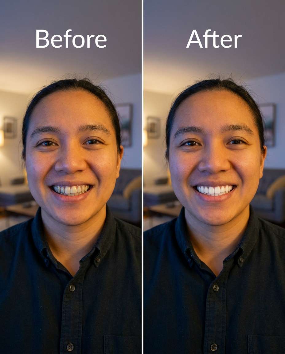 mixed light correction photo