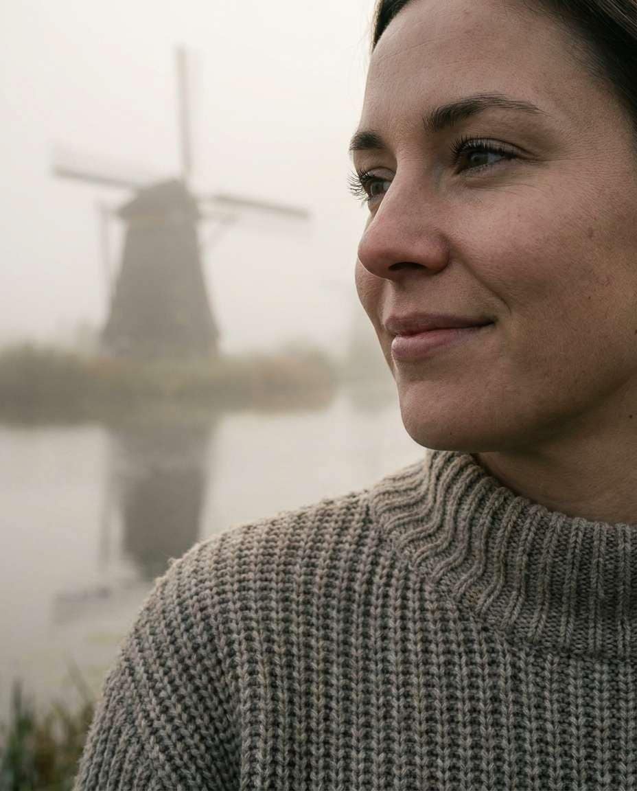 foggy canal closeup photo