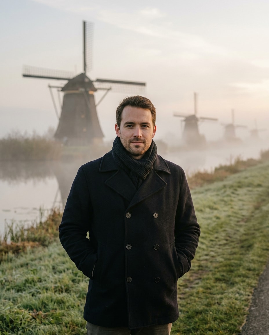 kinderdijk sunrise portrait photo