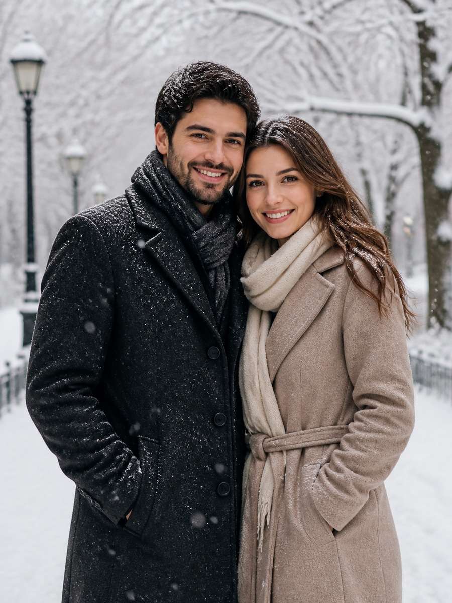 Snowy Park Romance photo