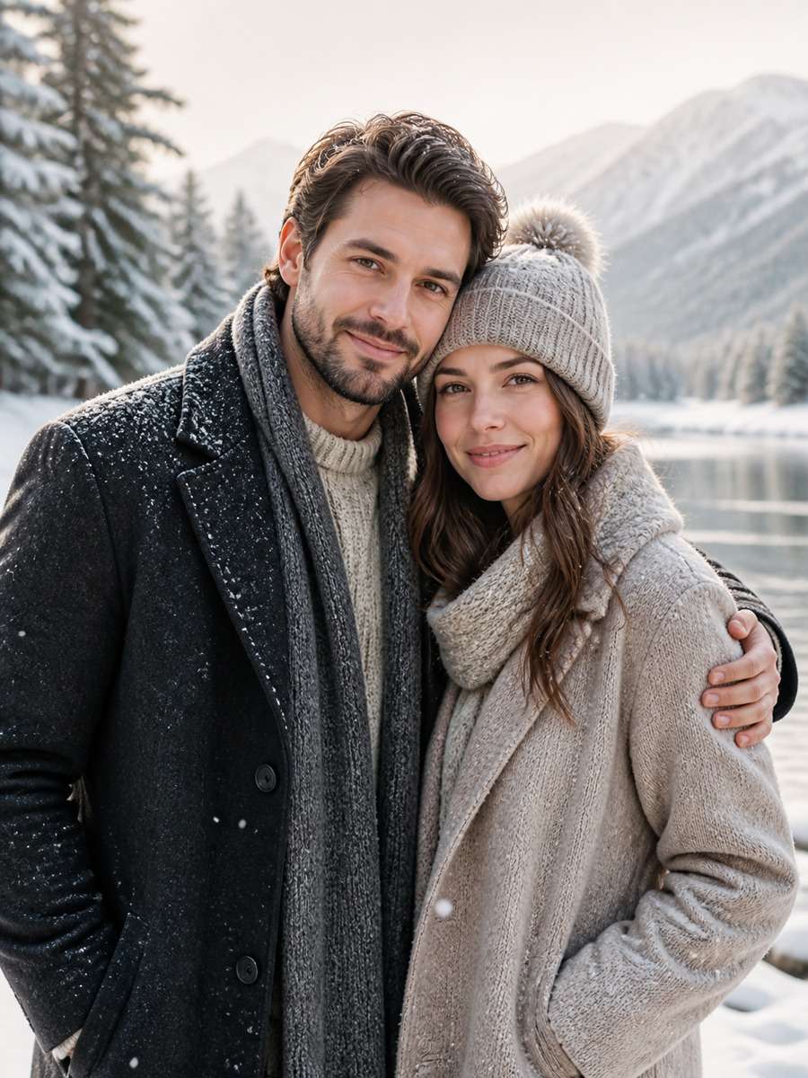 Soft Morning Snow Portrait photo