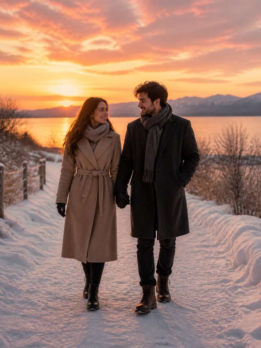 Sunset Snow Walk photo