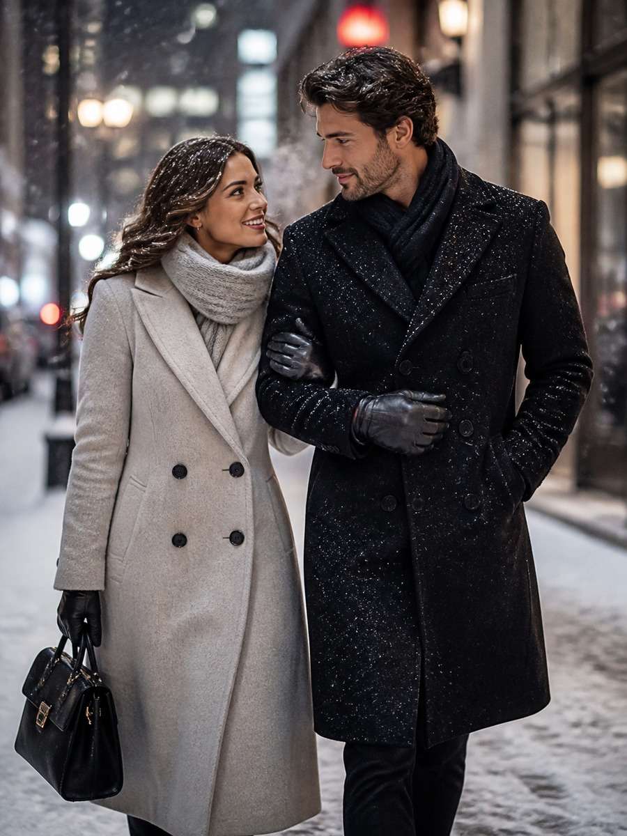 City Snowfall Portrait photo