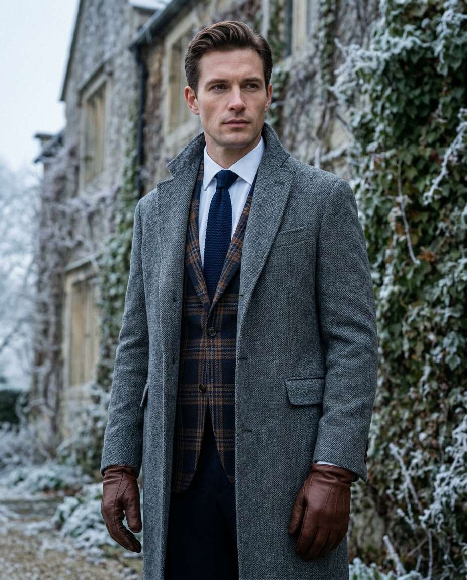 preppy plaid layering photo