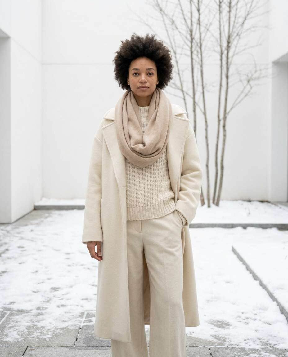 monochrome cream look photo