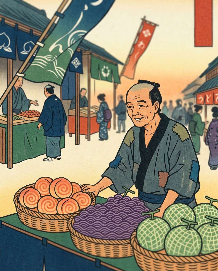 edo market portrait photo