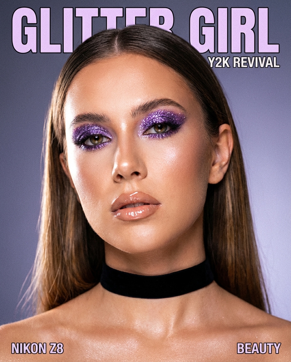 purple glitter glam photo