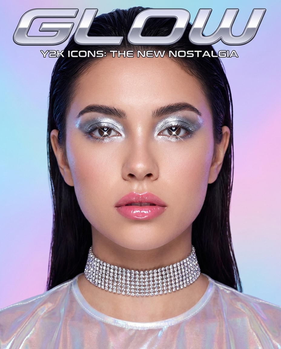 glossy magazine cover photo