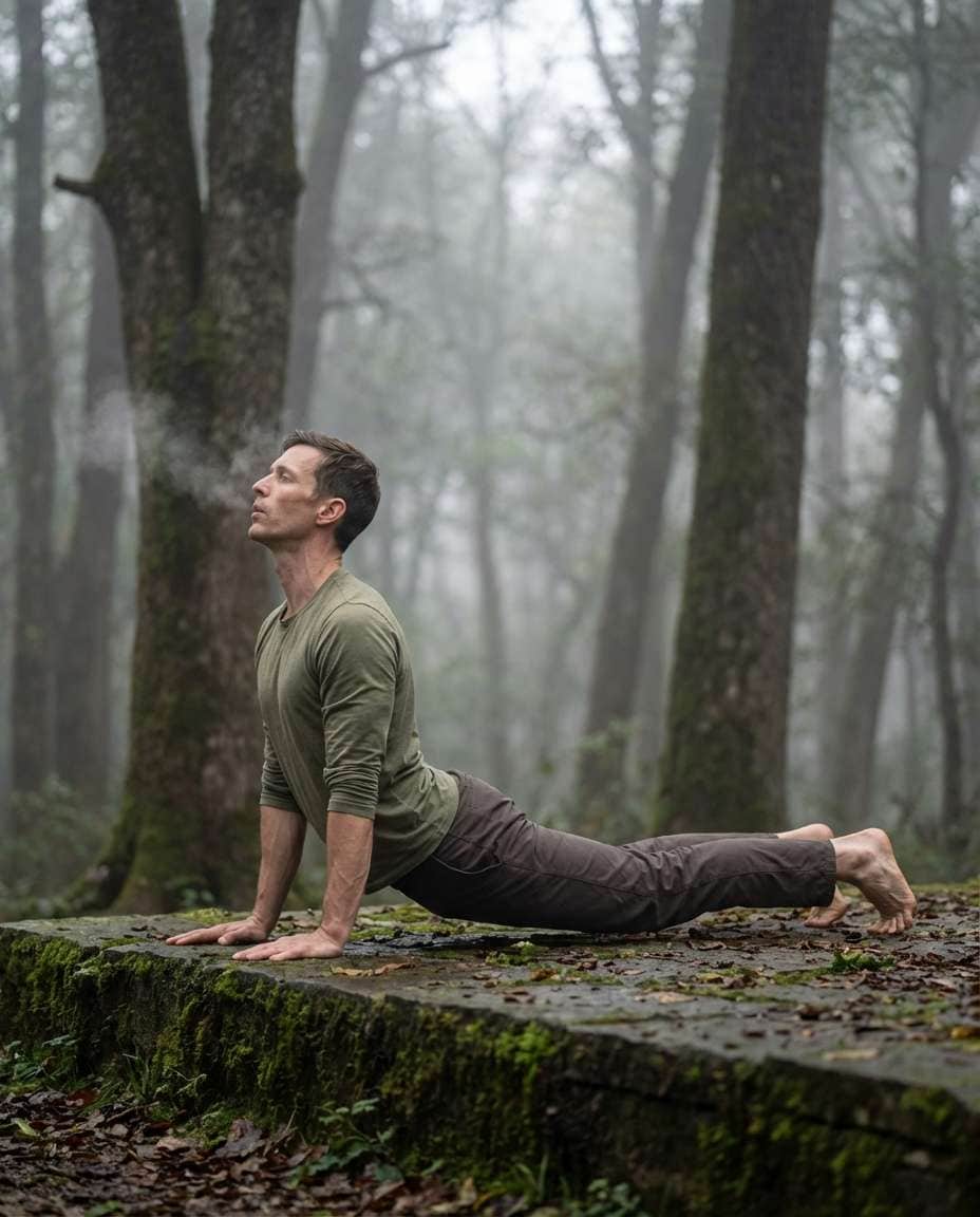 forest fog morning photo