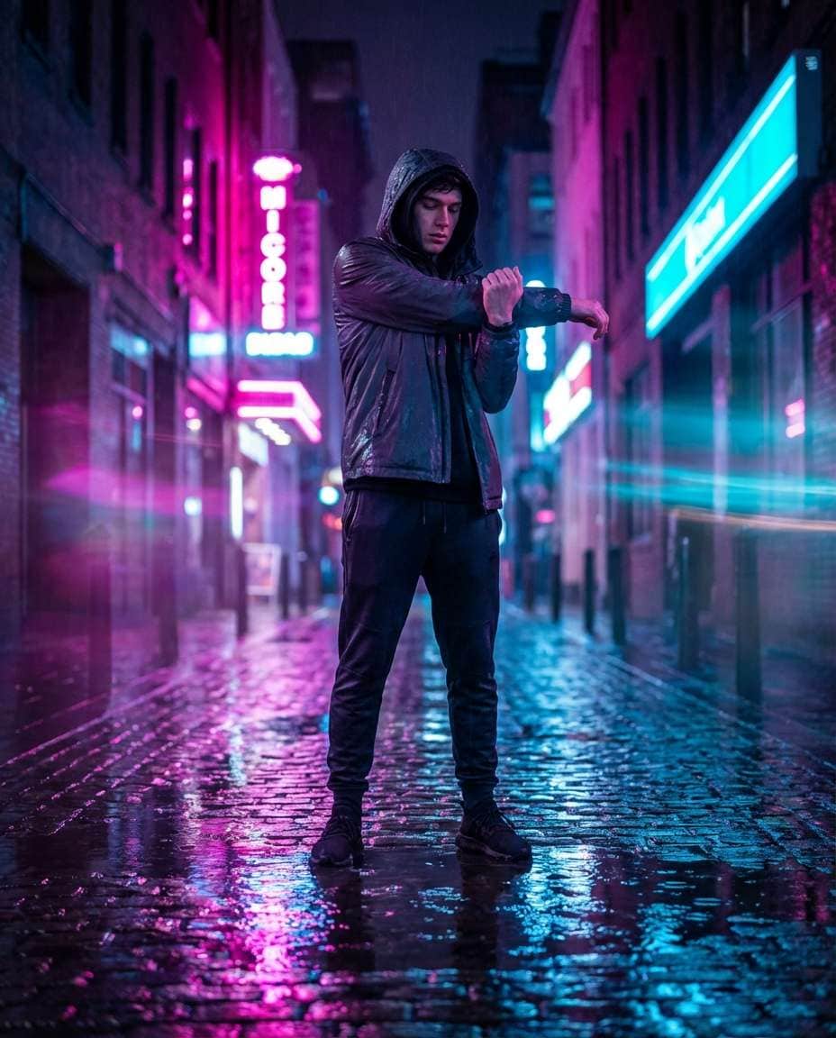 urban neon stretch photo