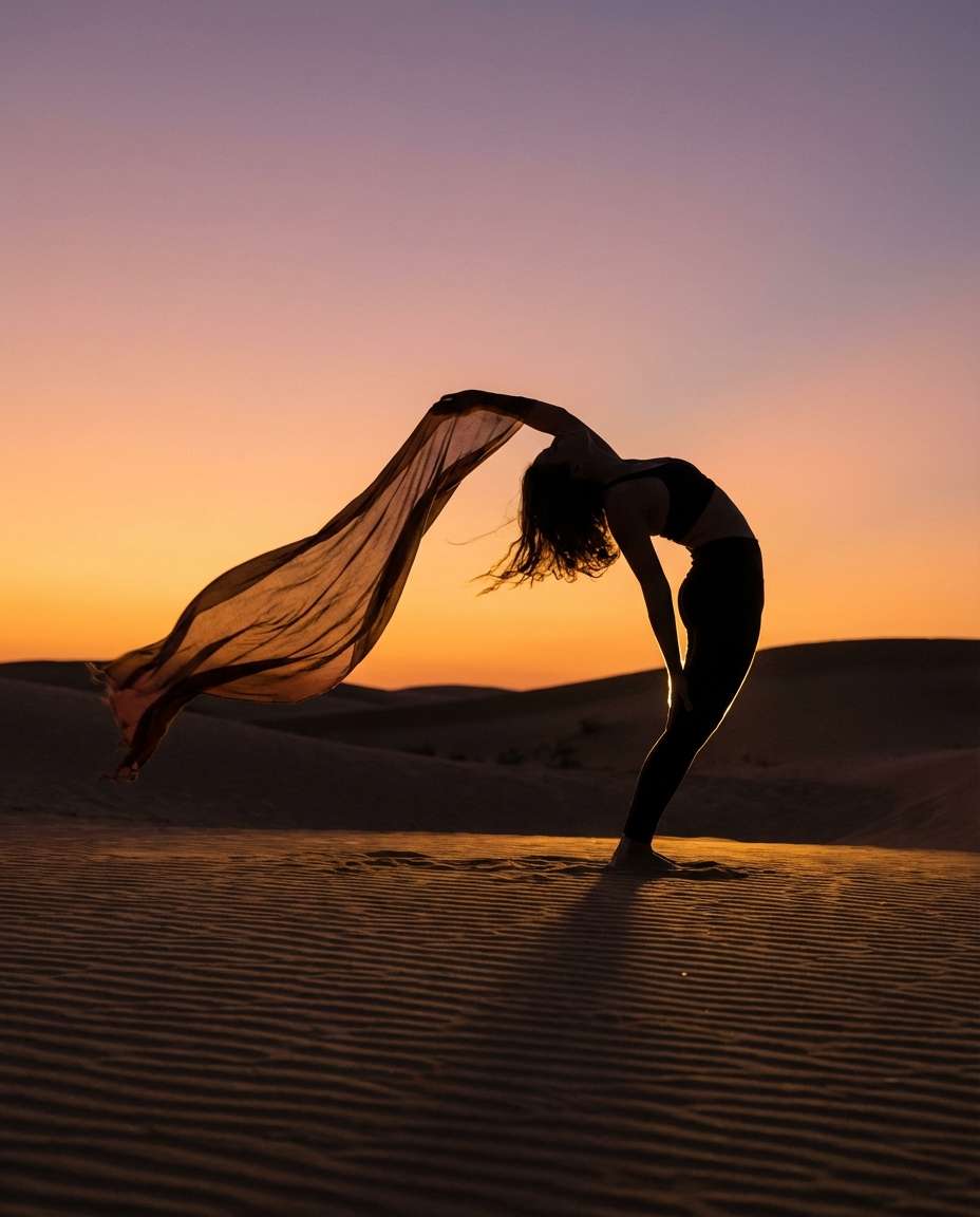 desert dunes silhouette photo
