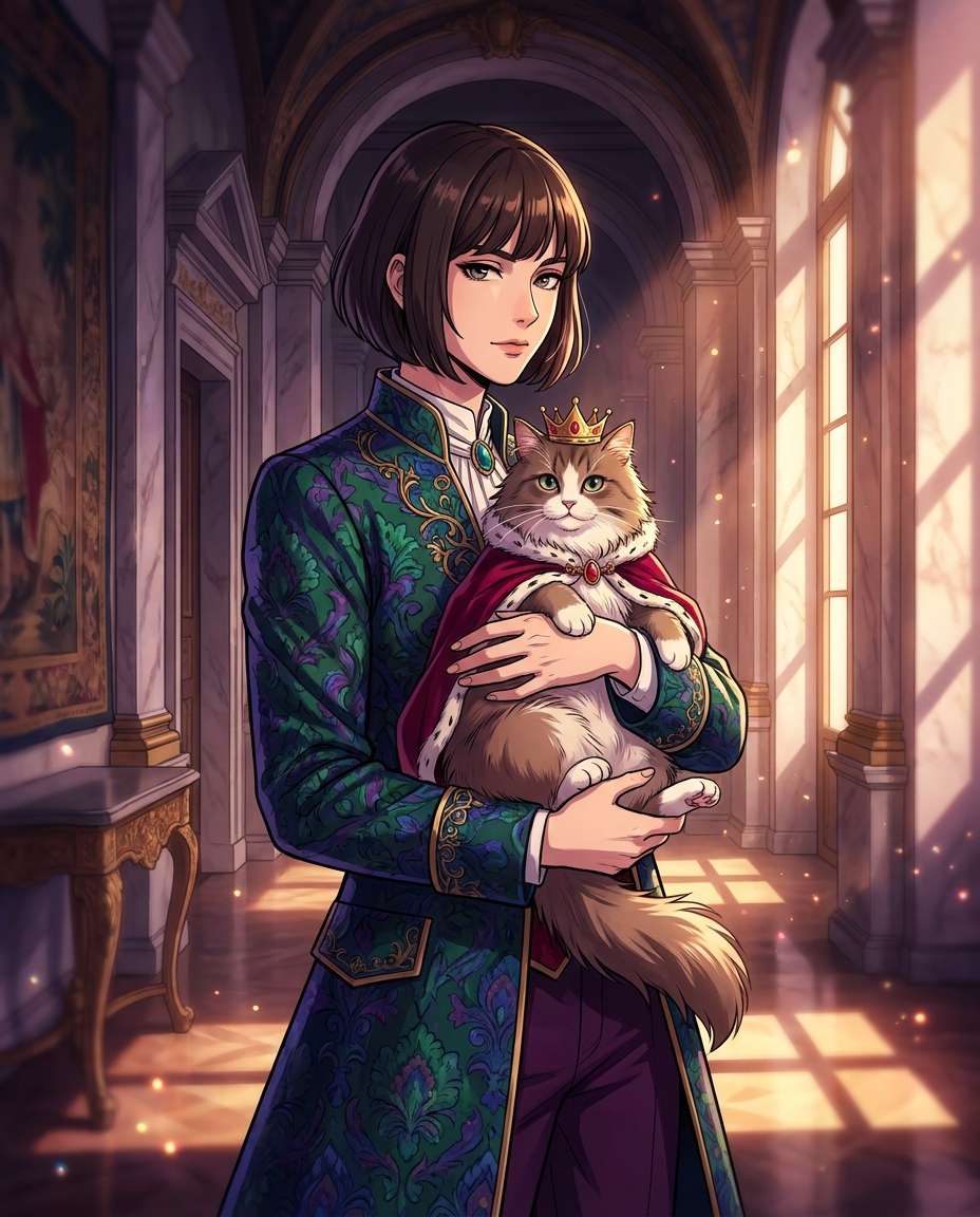 royal cat portrait photo