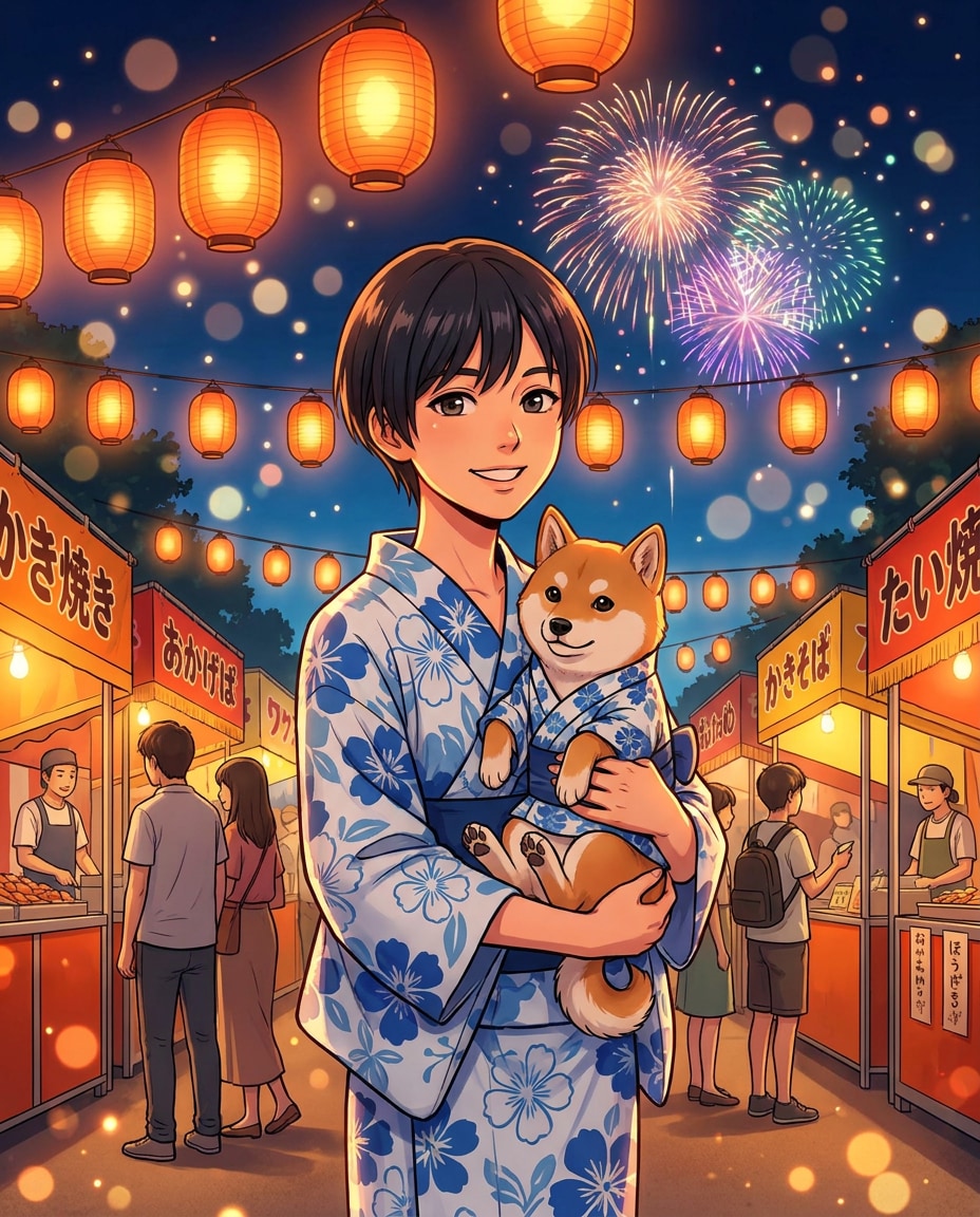 festival yukata night photo