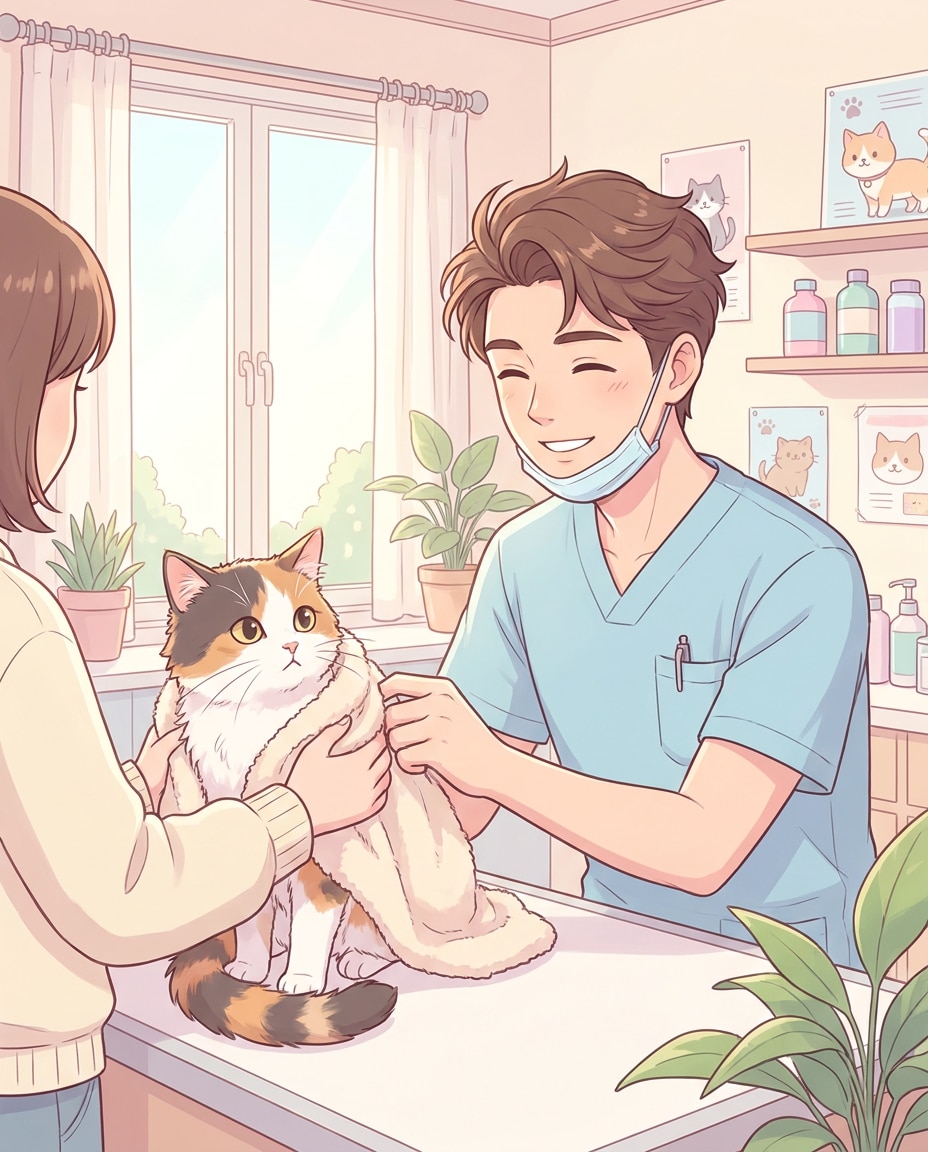kawaii vet visit photo