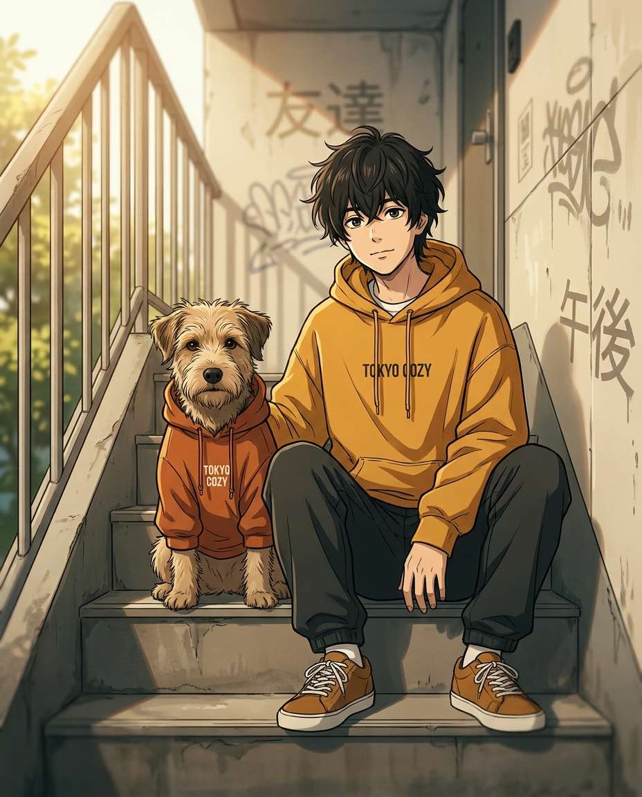 matching hoodies duo photo
