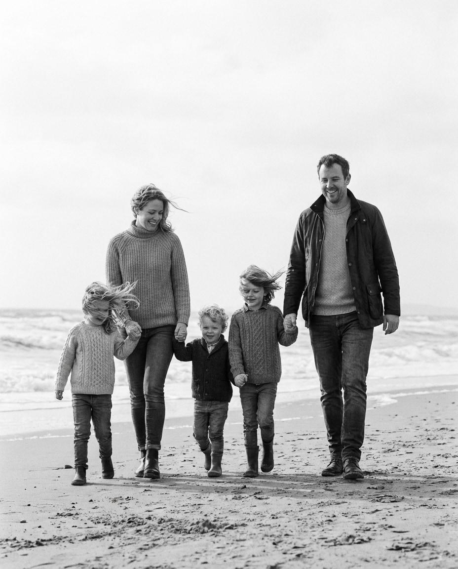 beach wind monochrome photo