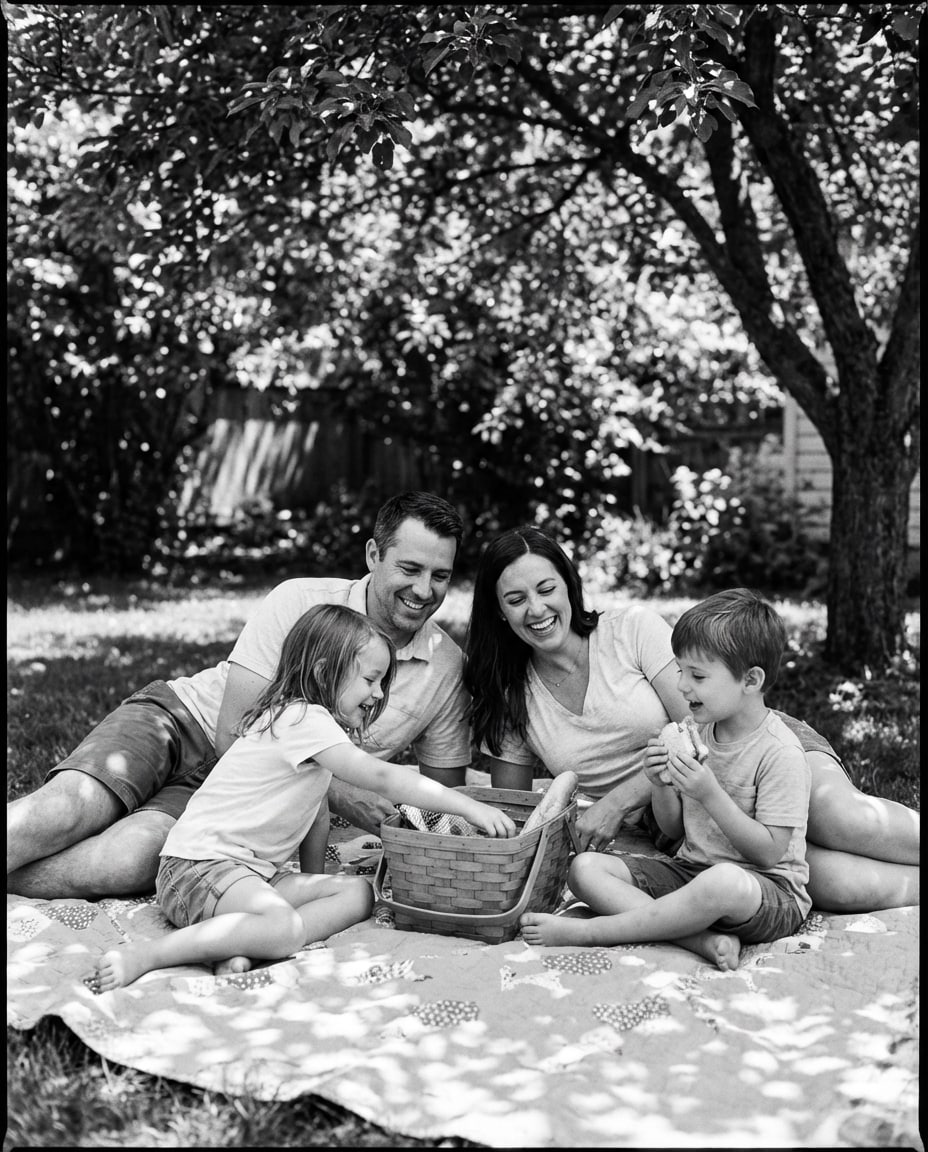 backyard blanket picnic photo