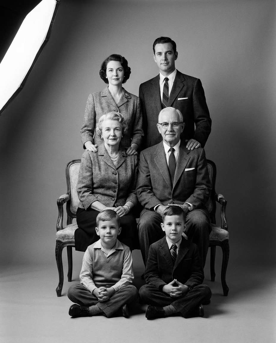 three generations studio photo