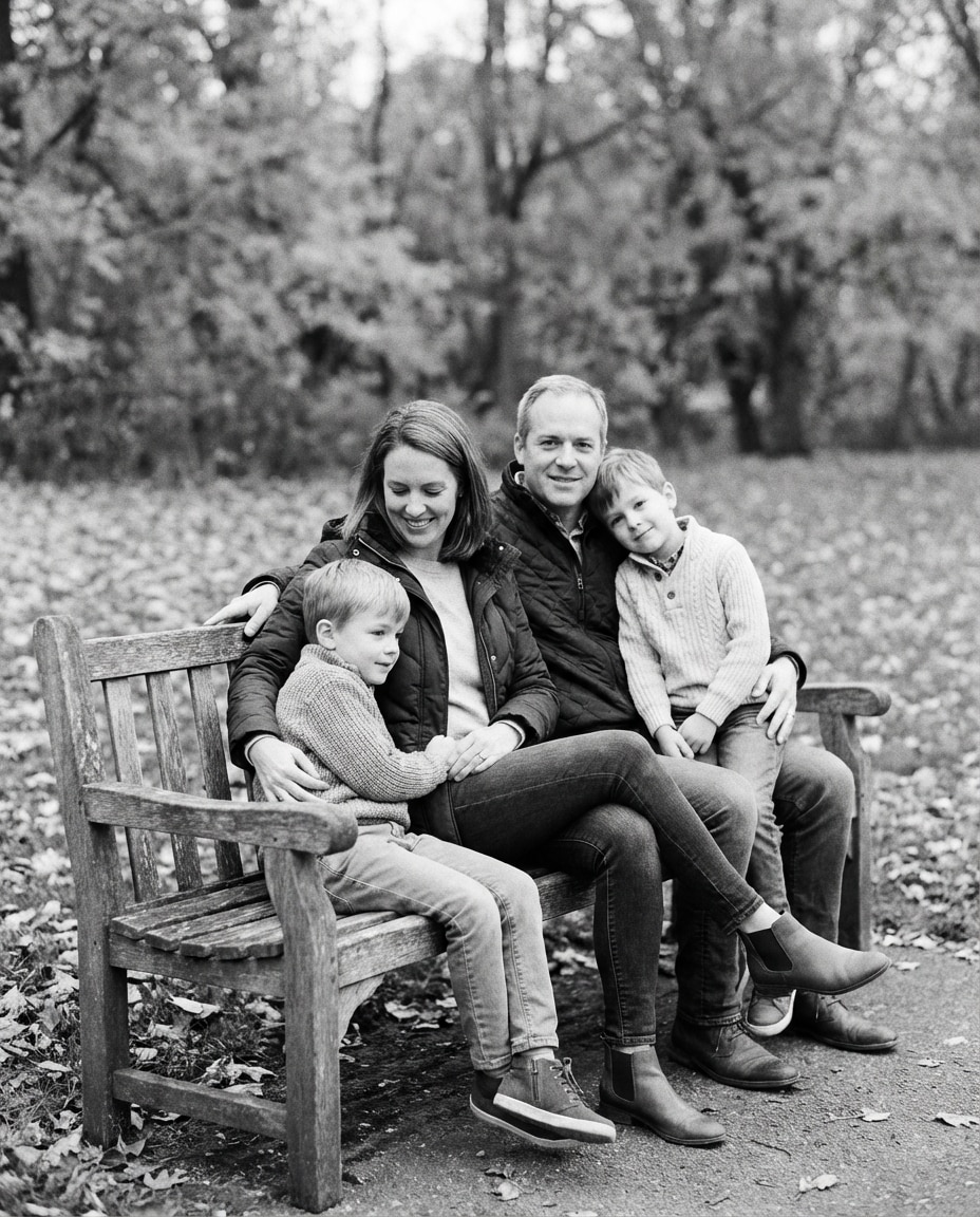 park bench calm photo