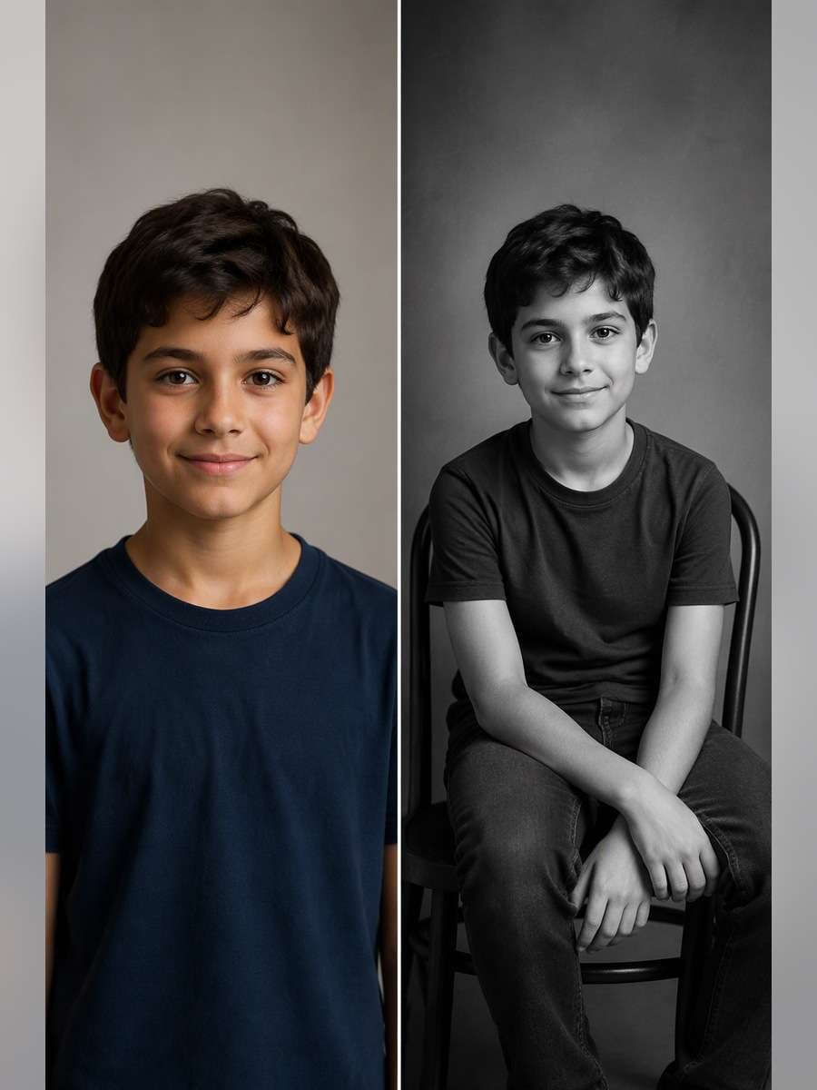 Simple Chair Portrait - illustrative image-to-image before and after