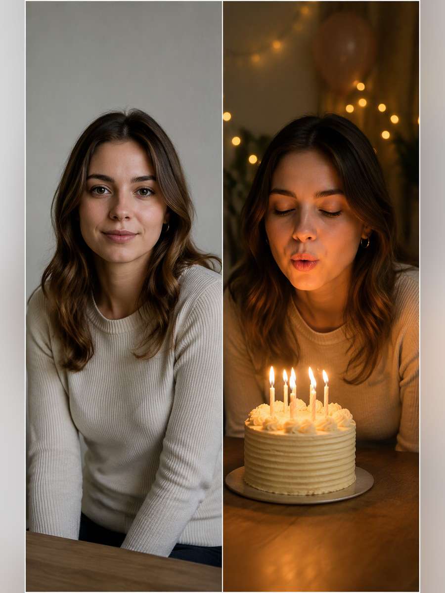 The Quiet Wish — illustrative image-to-image before and after