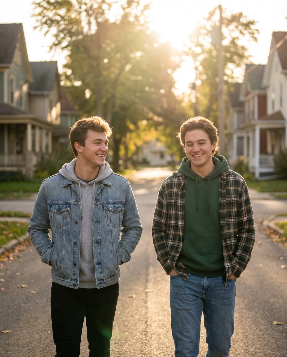 golden hour walk photo