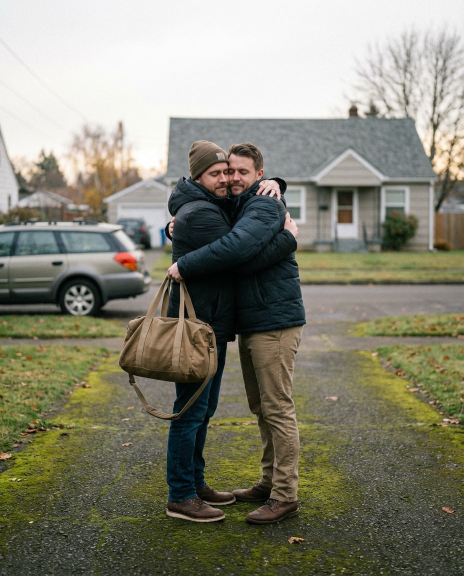 hug before leaving photo