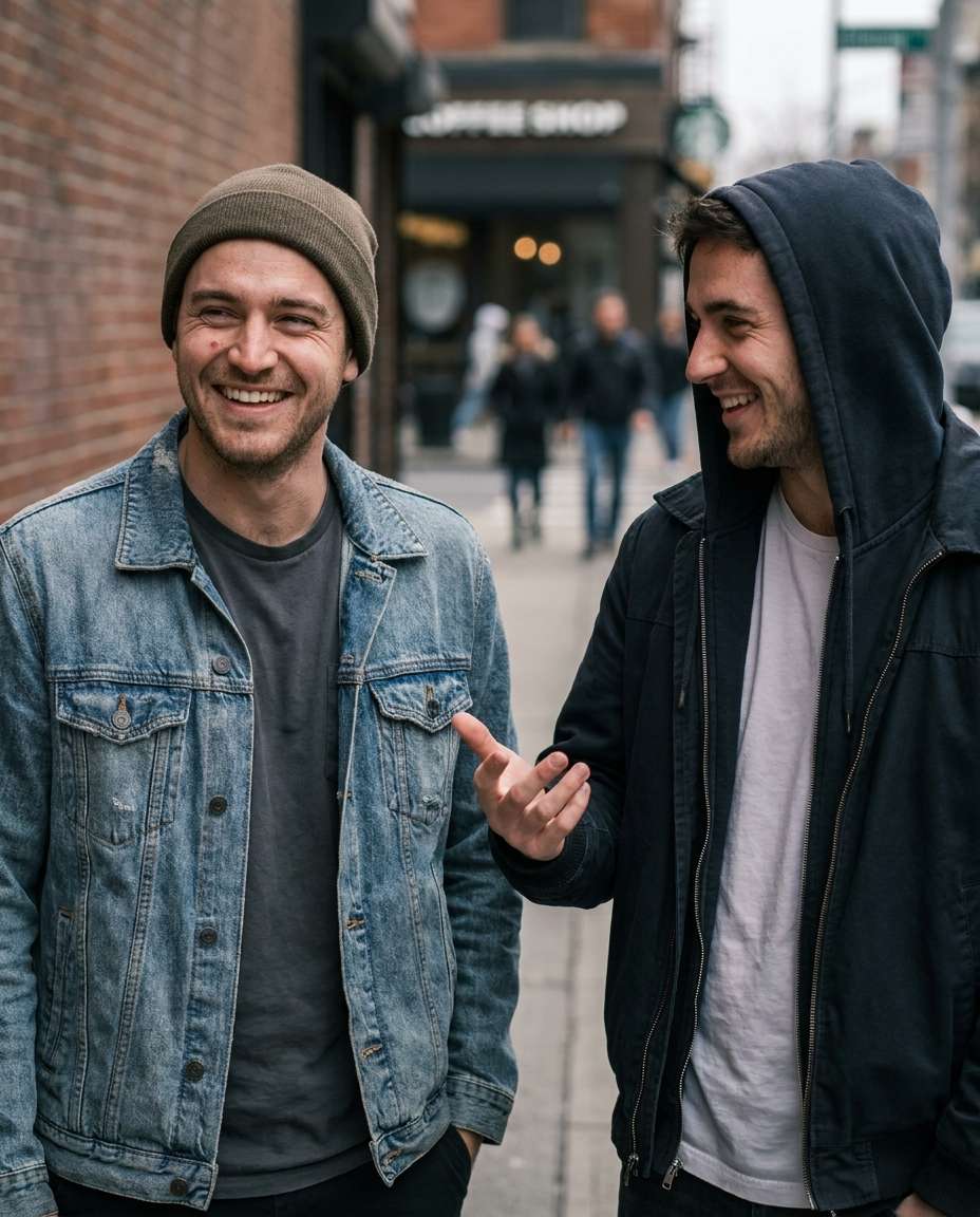 laughing candid photo