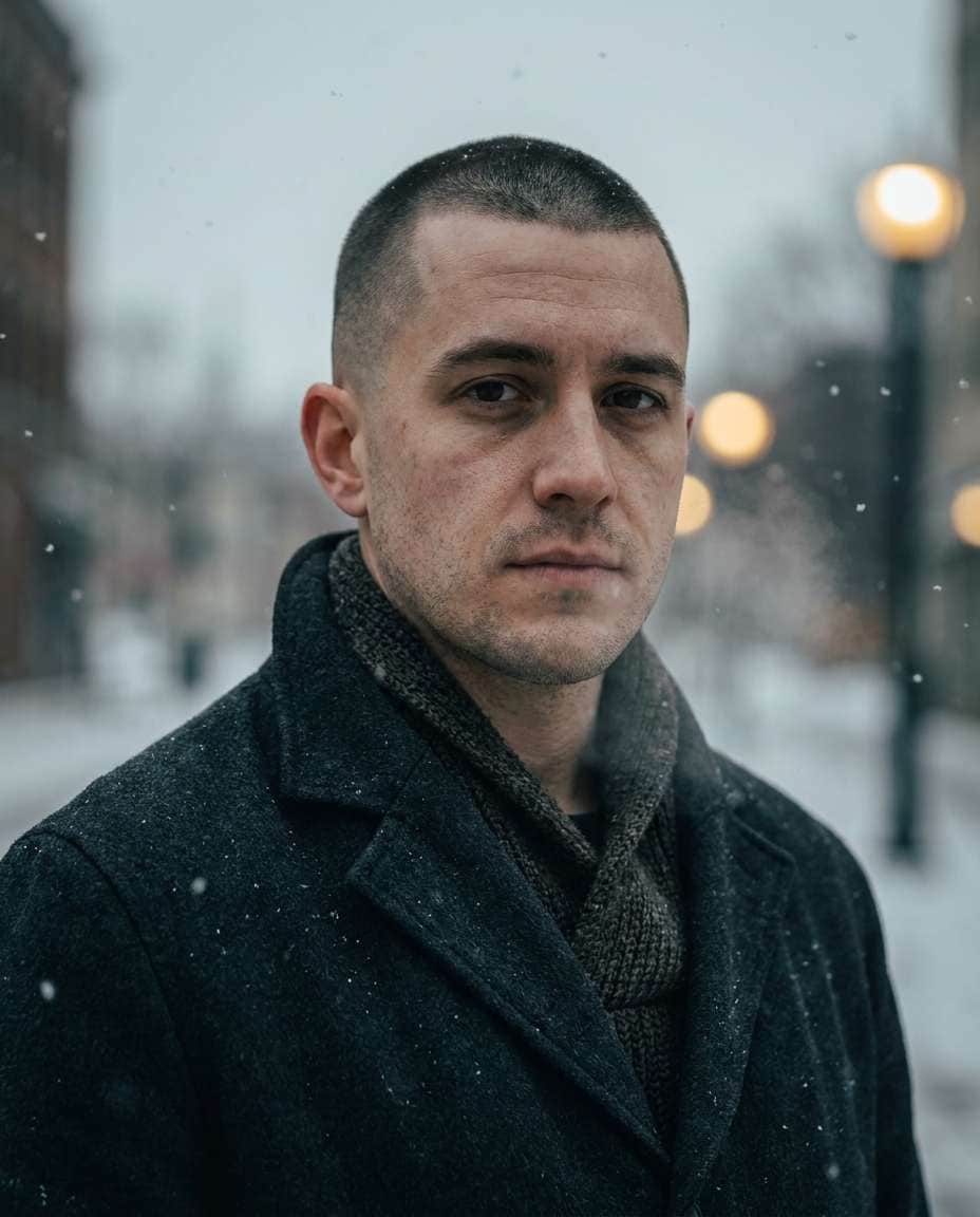 winter coat portrait photo