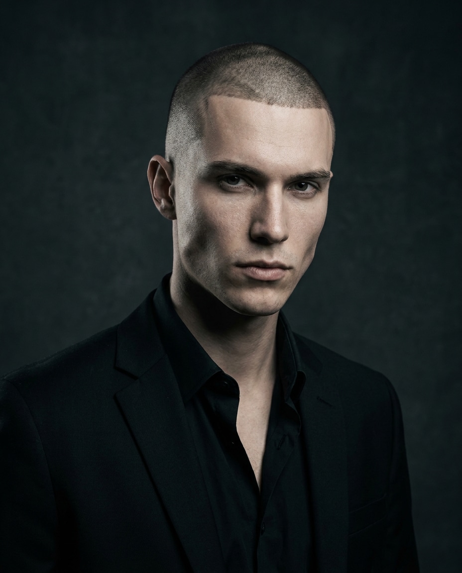 high fashion black suit photo