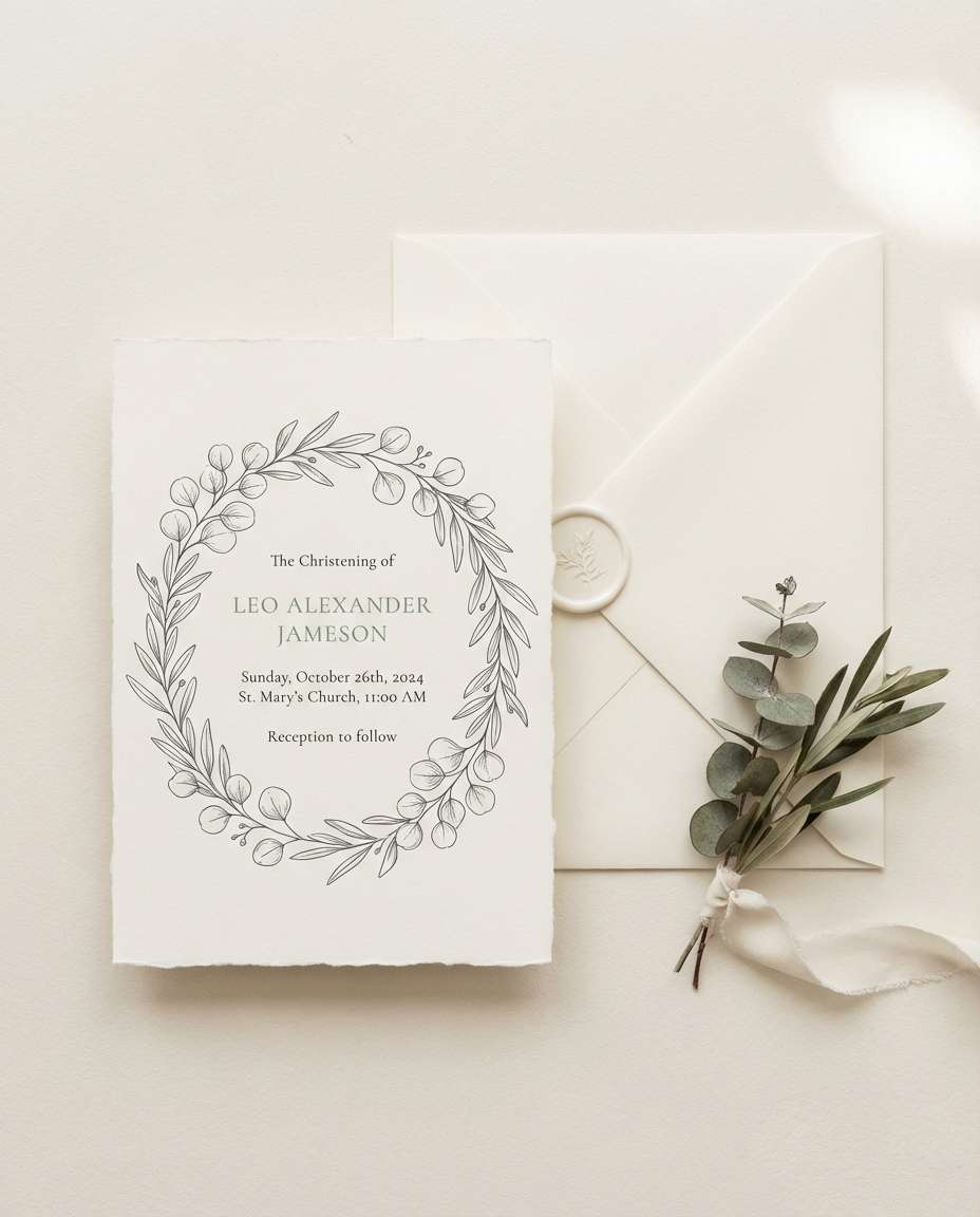 sage botanical wreath photo