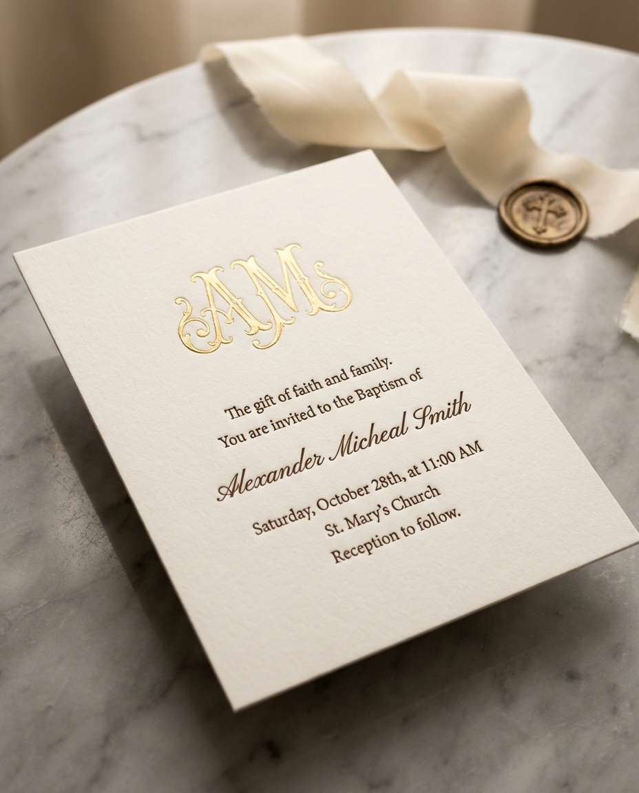 gold foil monogram photo