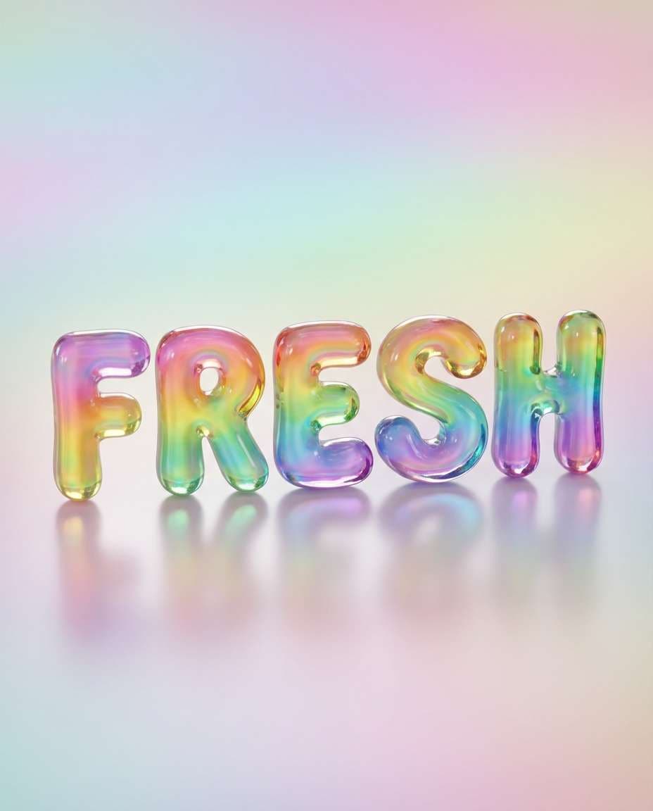 glass jelly typography photo