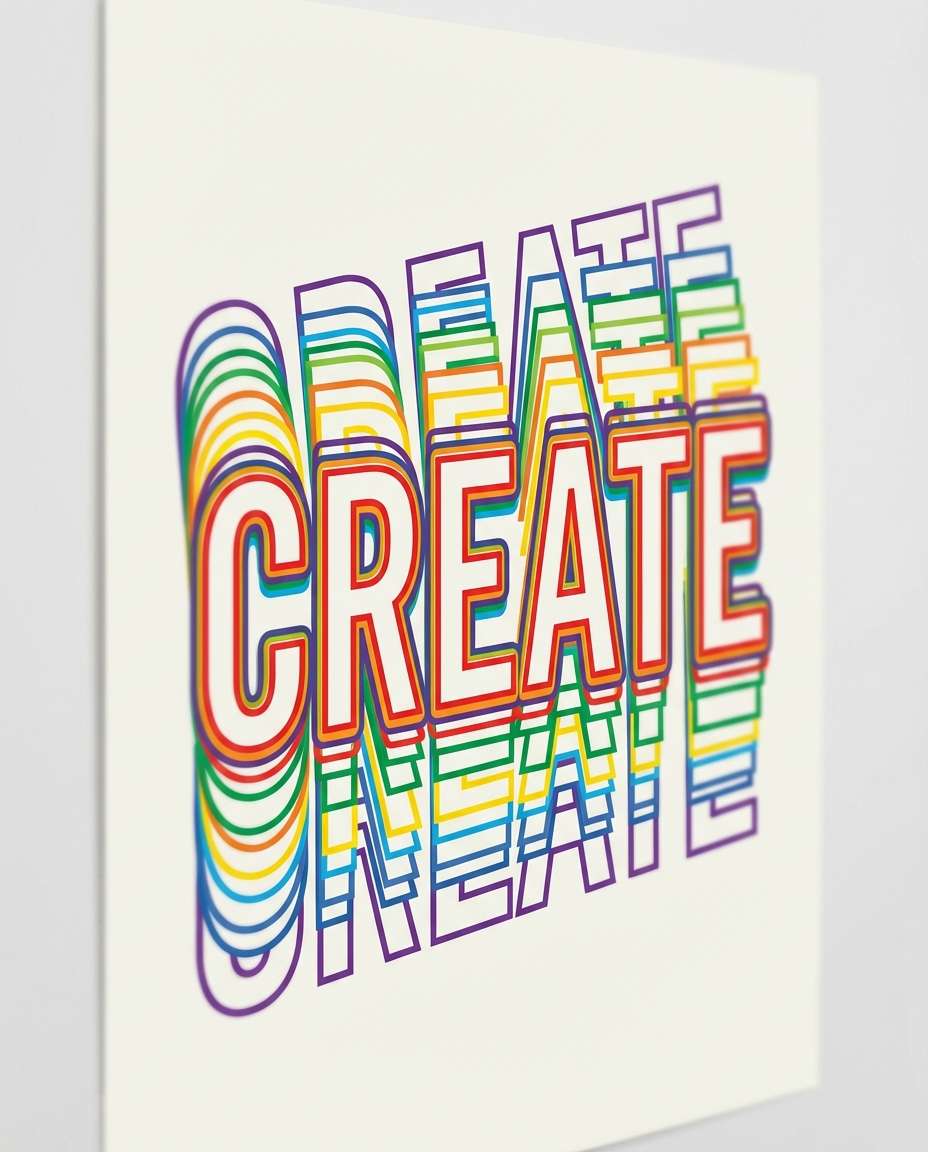 rainbow outline stack photo