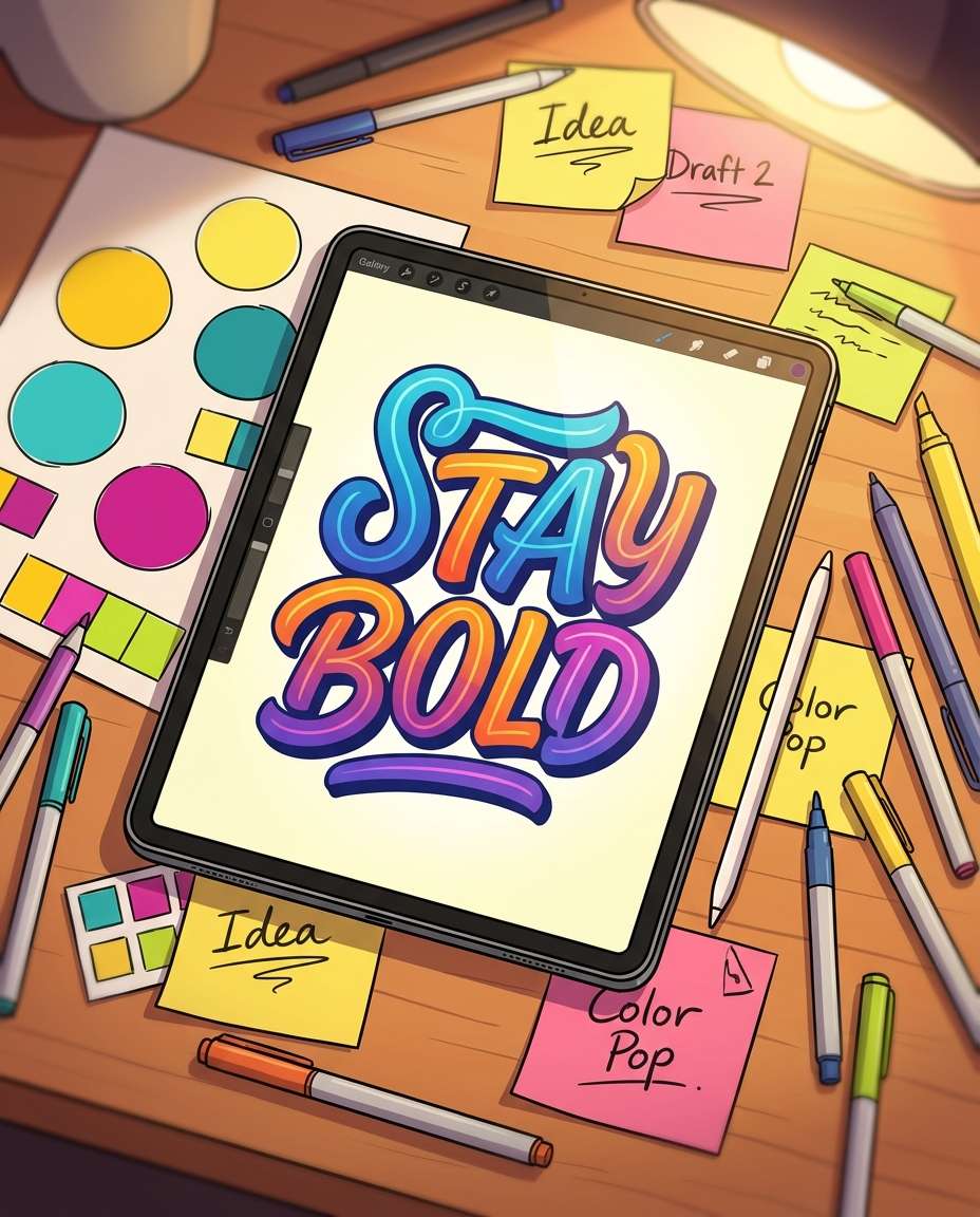 designer desk flatlay photo