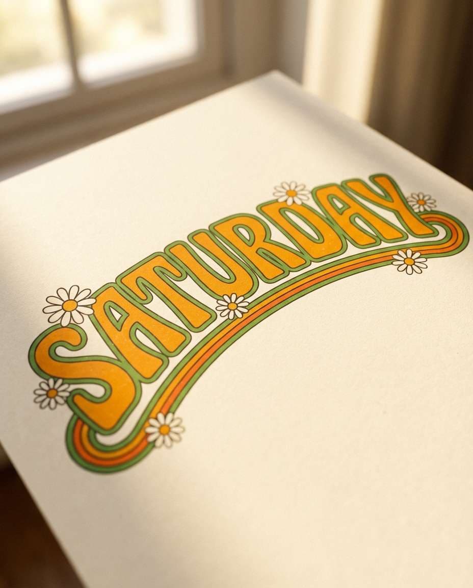 retro groovy title photo