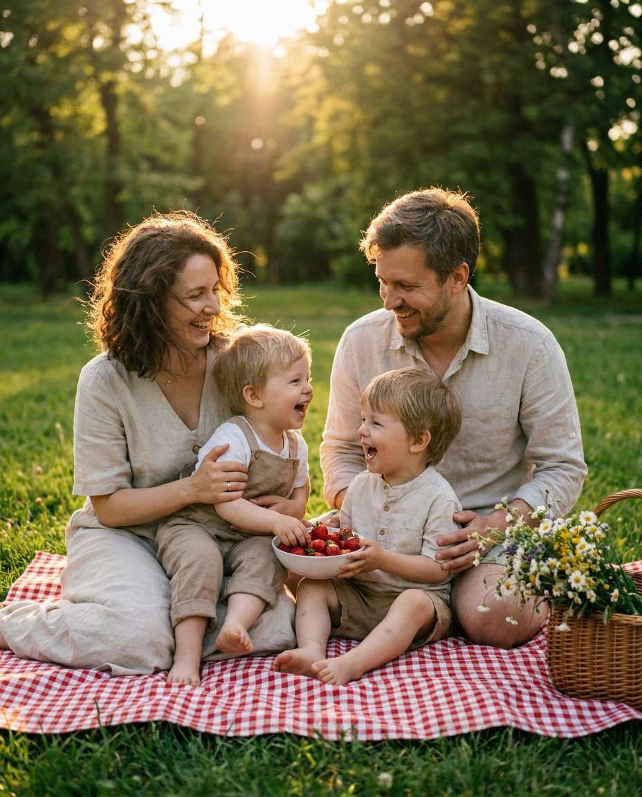 golden hour blanket photo