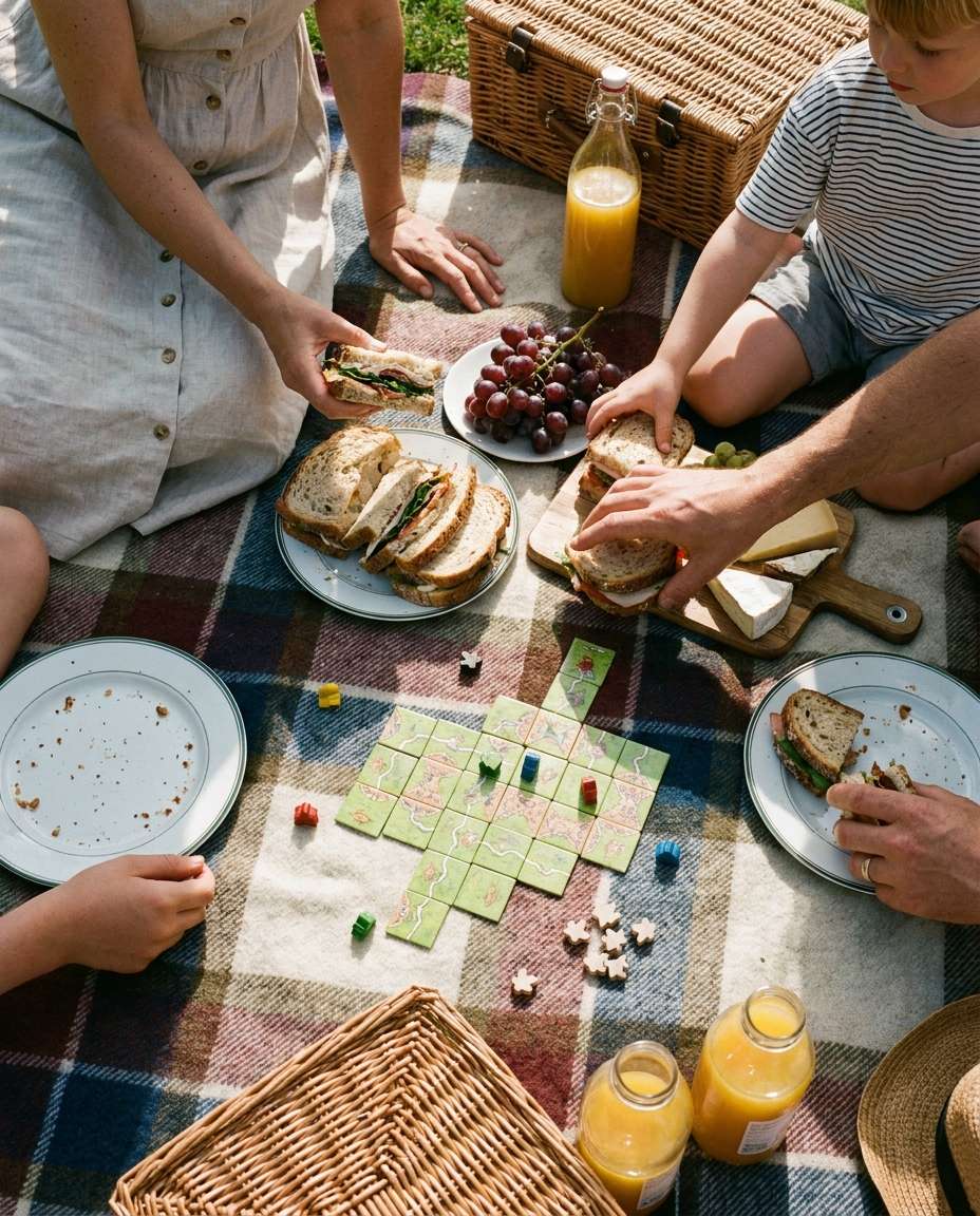 blanket flatlay plus photo