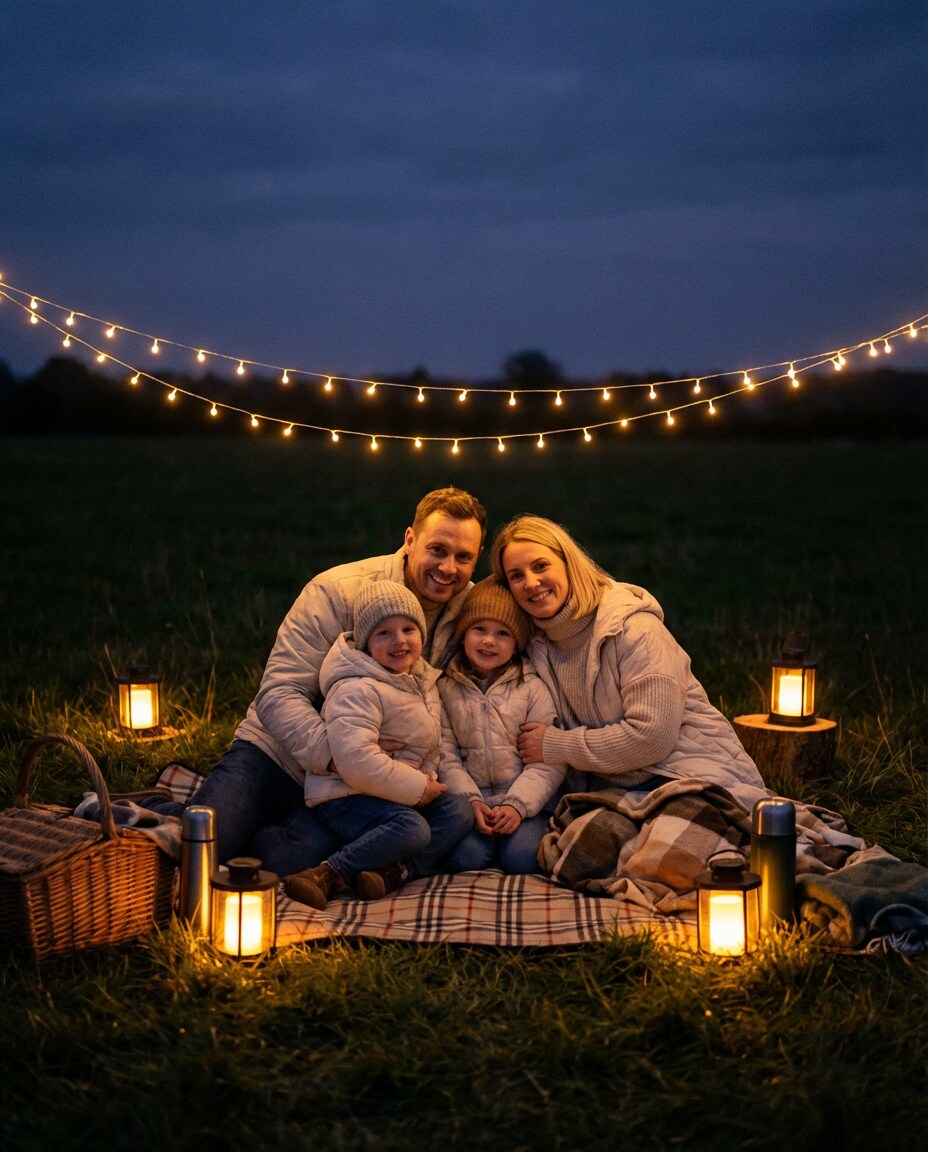soft evening lanterns photo