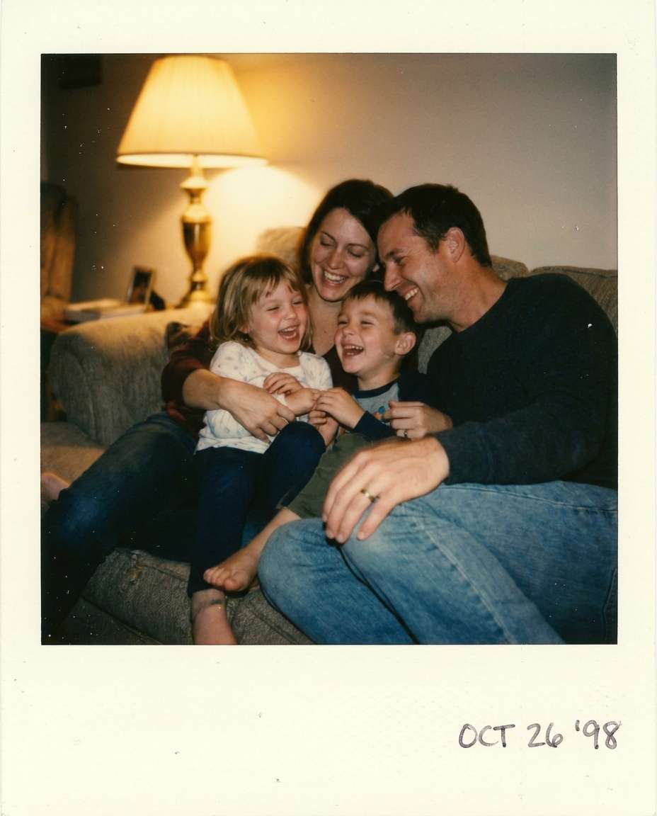 living room flash laugh photo