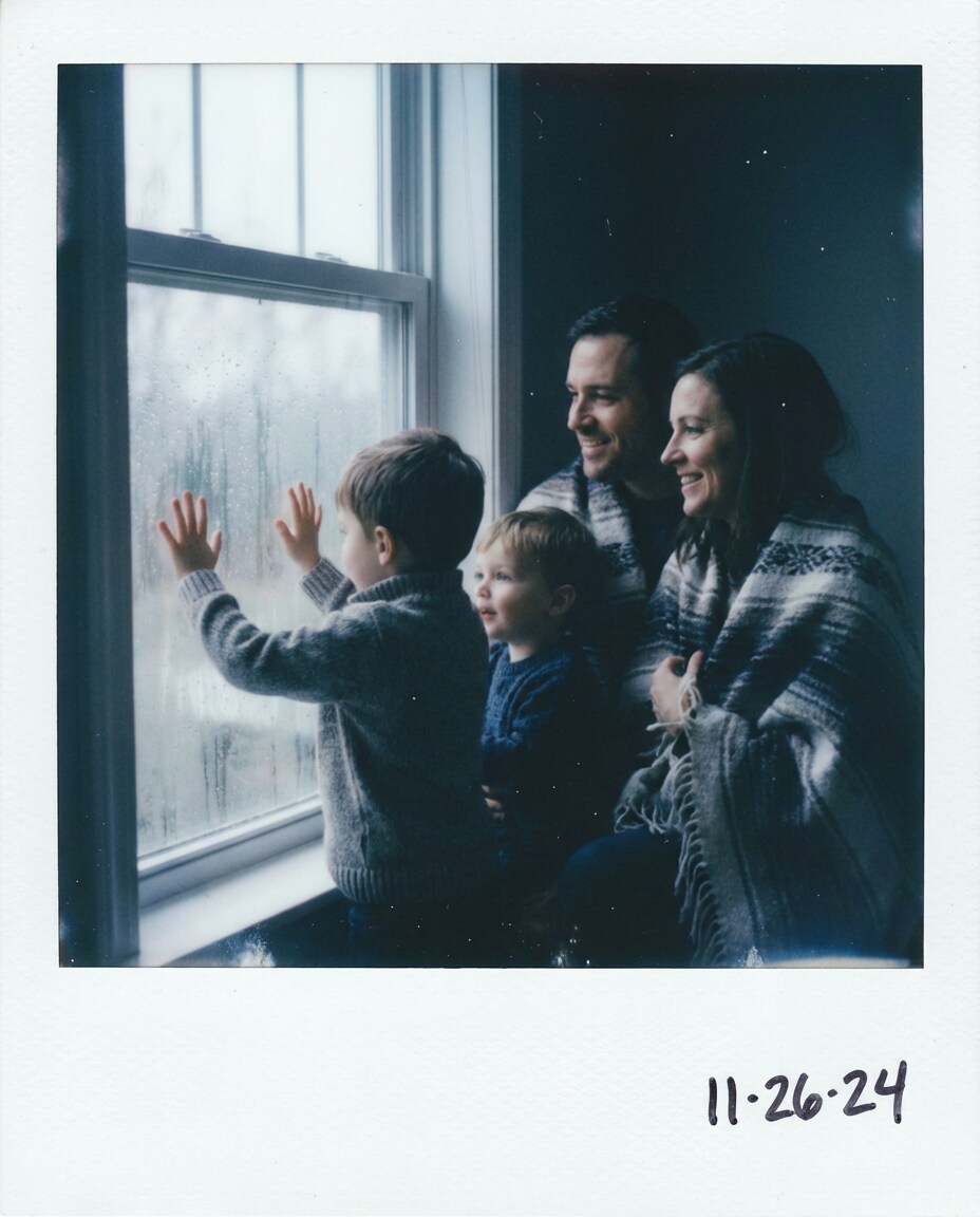 rainy window indoors photo